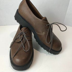 CLARKS Leather Comfort Tie Oxford US 7.5